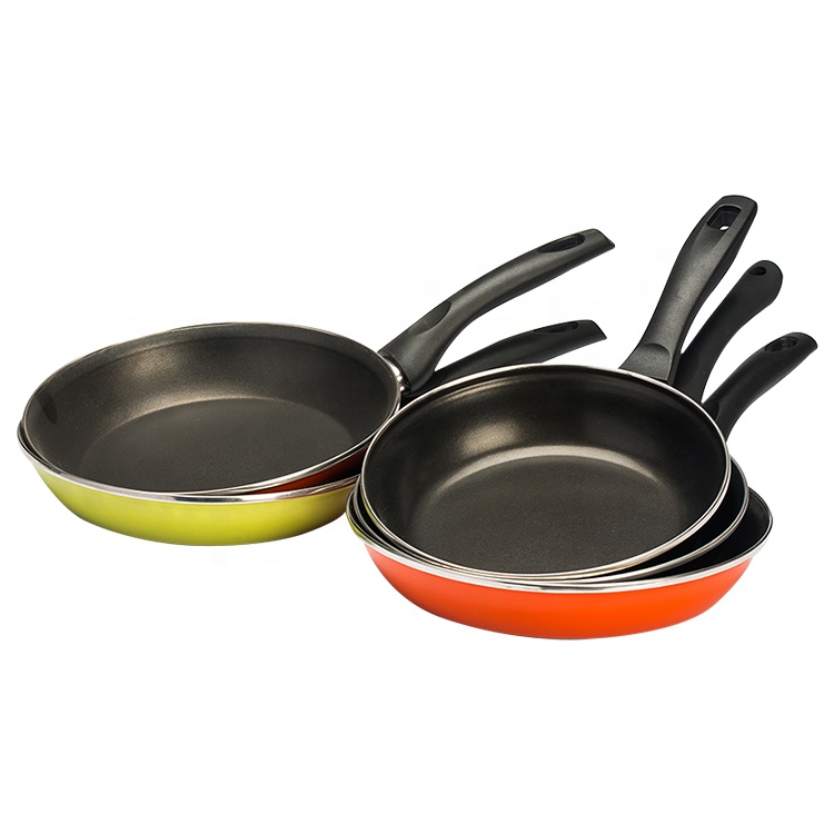 cheap promotional grill pans non-stick fry pan for pancake with plastic utensil