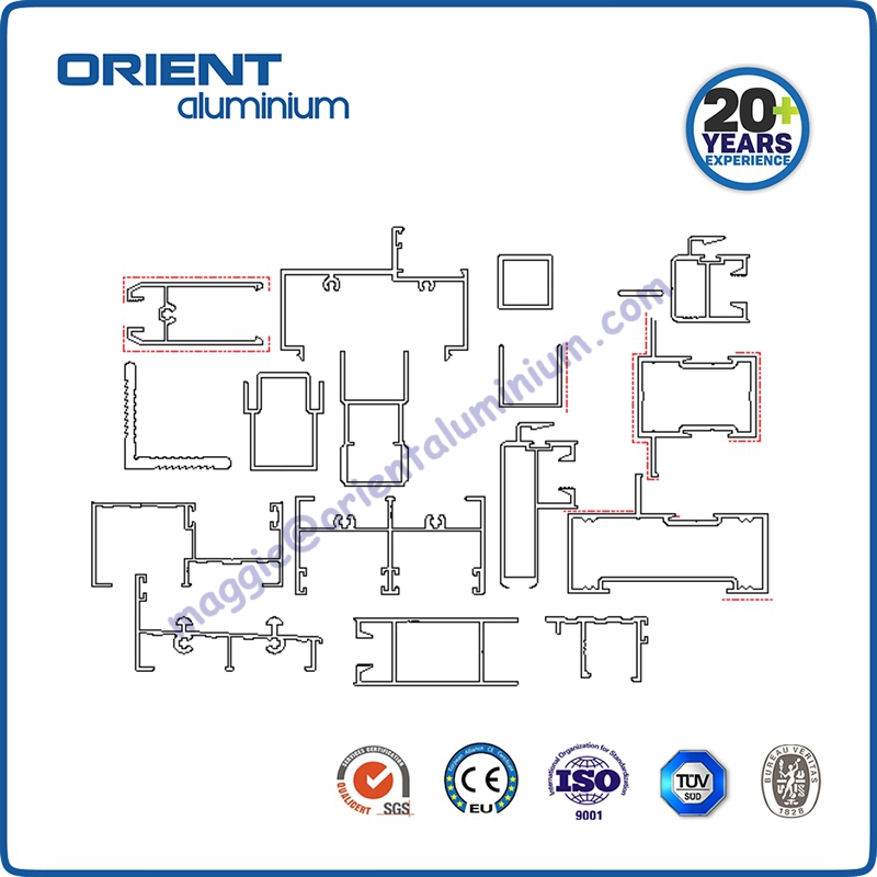 South Africa market Aluminum extrusion Profile for window and doors, natural anodized