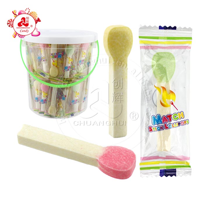 Multi-flavored Match shaped milk stick press candy kids snacks