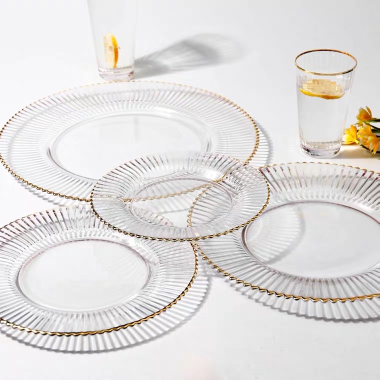 Gol Rim Clear Plate