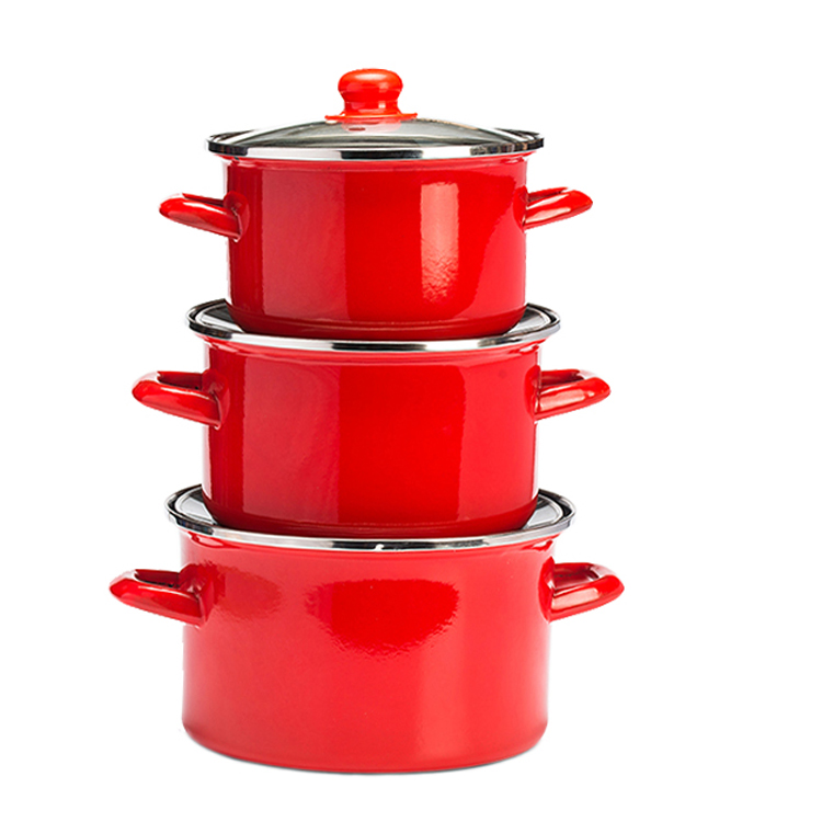 26cm Enamel high stright casseroles pots cookware kitchenware cookware pot