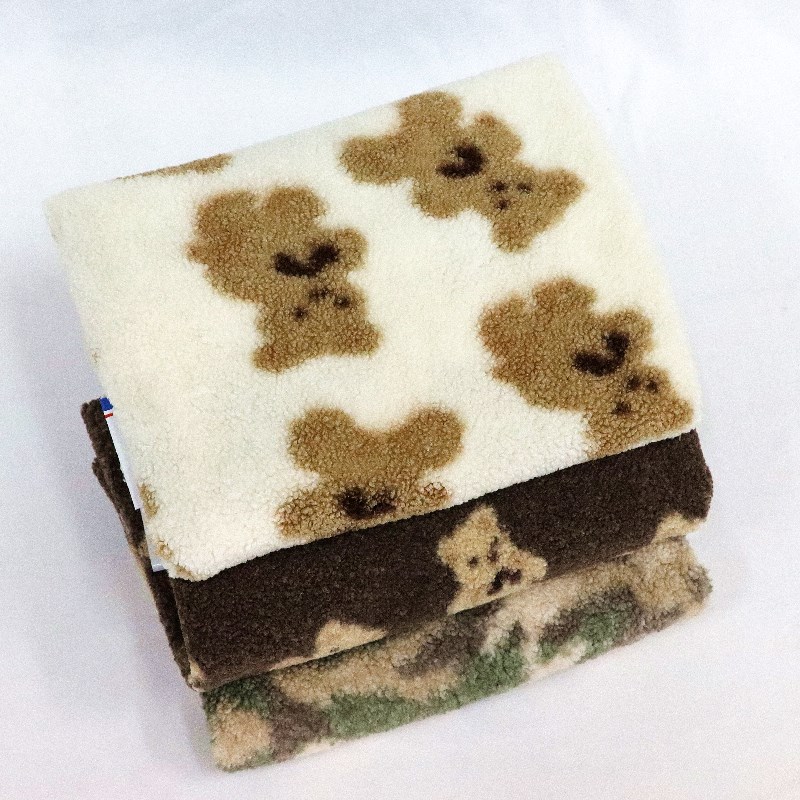 100% polyester printed Teddy velvet