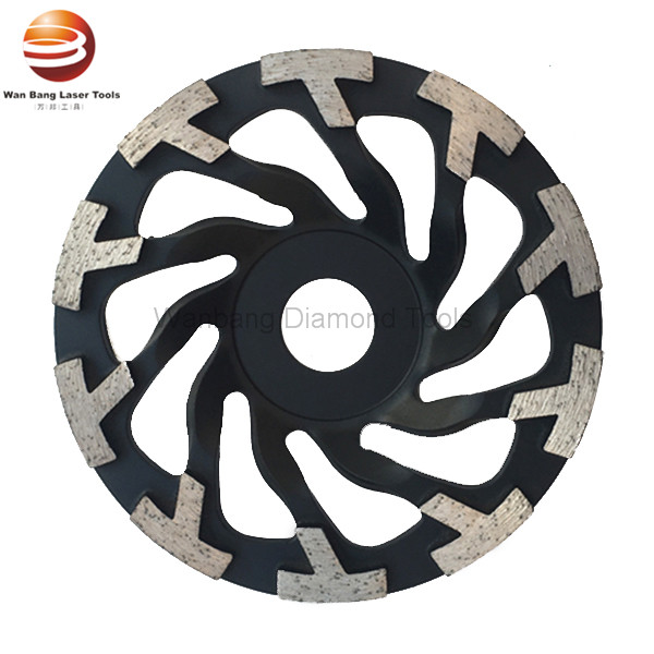 T shape segment diamond grinding cup wheel for concrete floor grinding