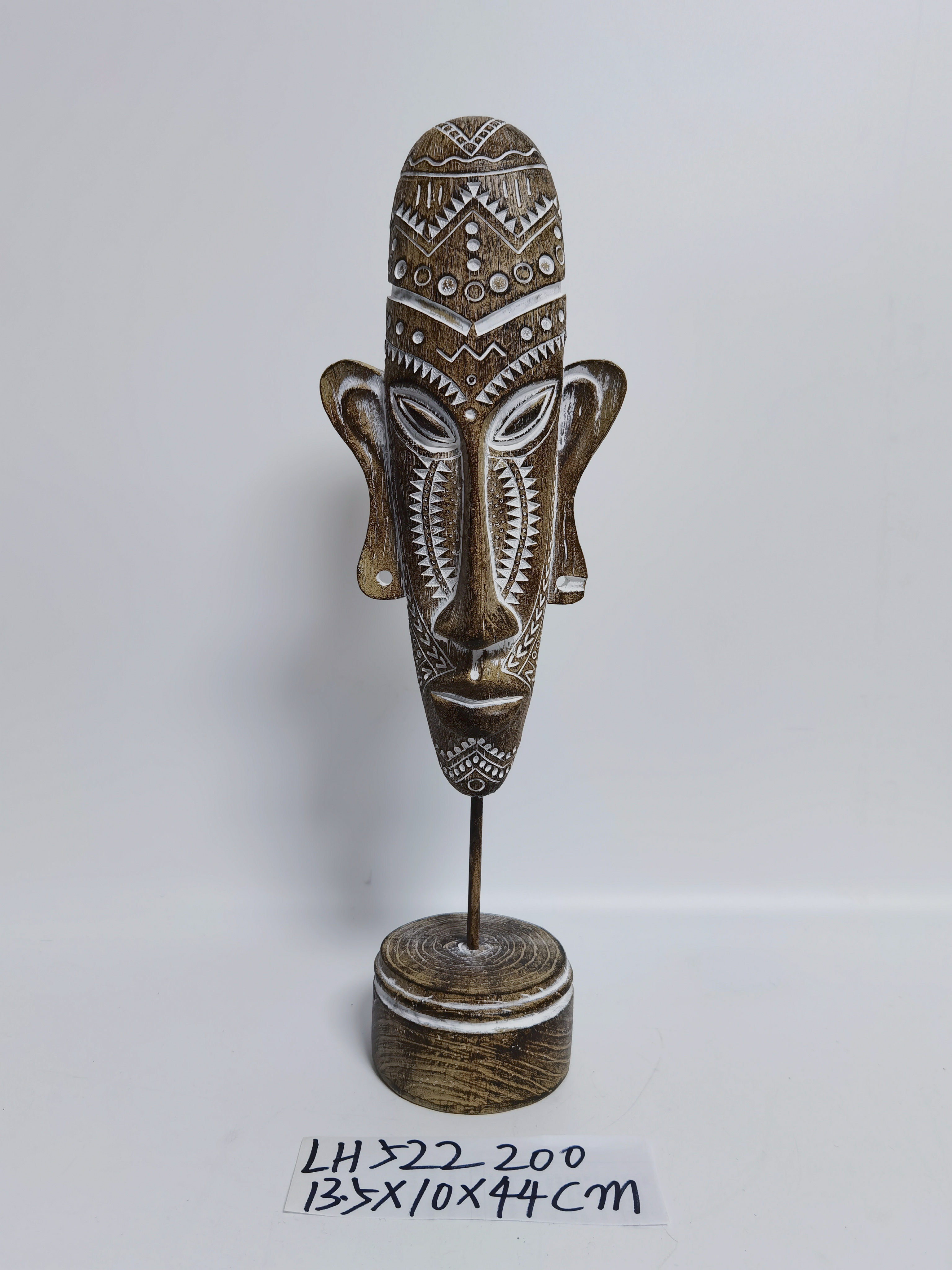 MDF Retro African Portrait Ornament