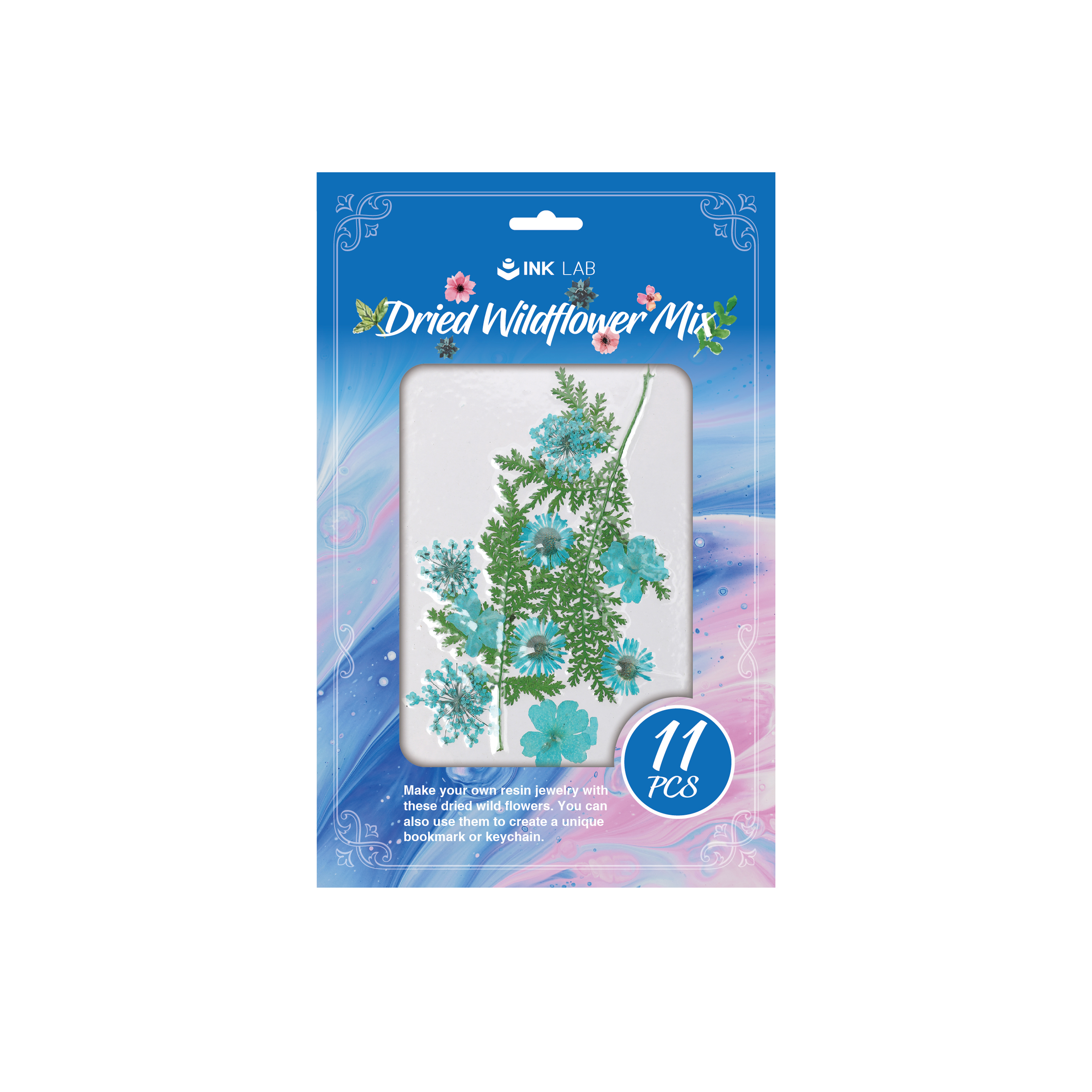 Blue Dried Wildflower Mix