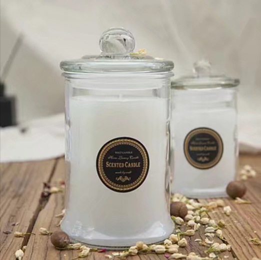 100ml 150ml 350ml 750ml customzied round clear candle jar glass bottle cylindrical candle jar