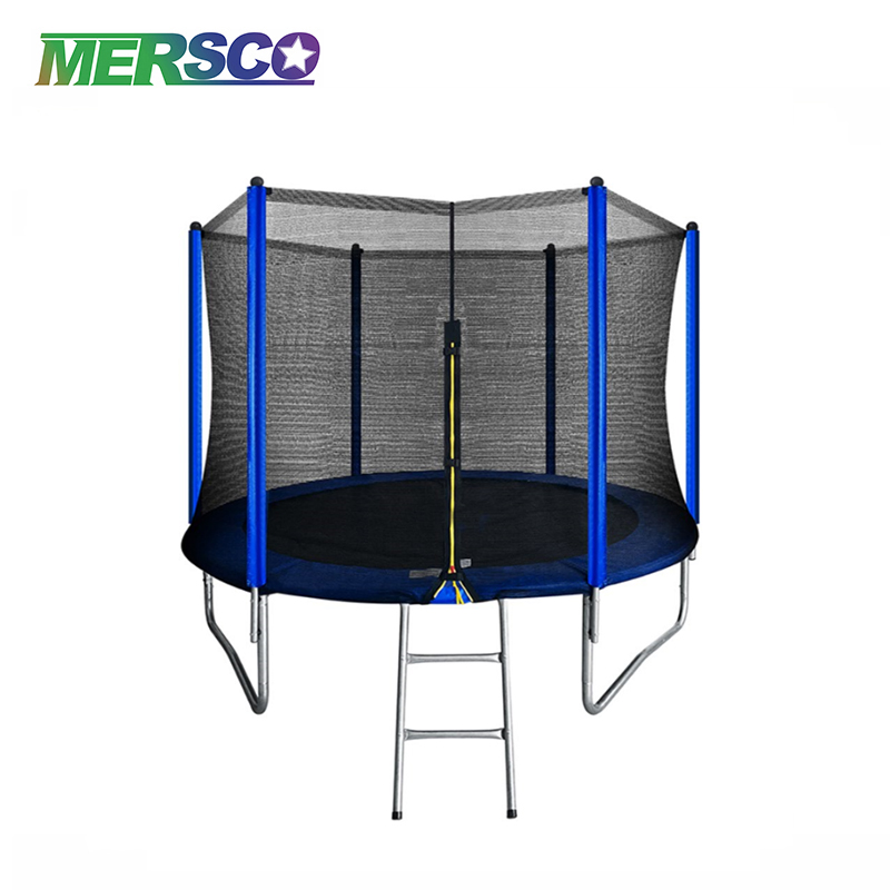 MERSCO Outdoor recreation fitness adult children large trampoline with safety net and ladder