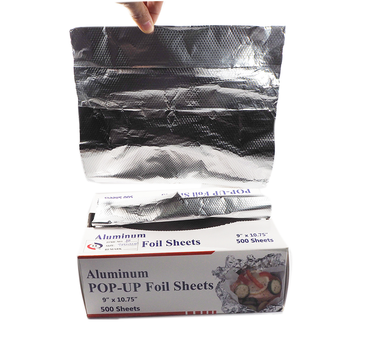 Aluminium Foil Pop-up Sheet Interfolded Food Packaging 9x10.75 /12x10.7