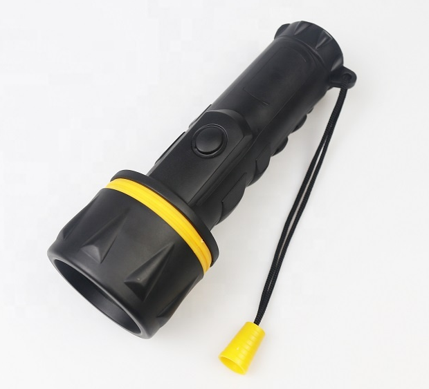 cheapest Wholesale Battery operated 0.3W LED/3 LED plastic flashlight rubber surface torch light