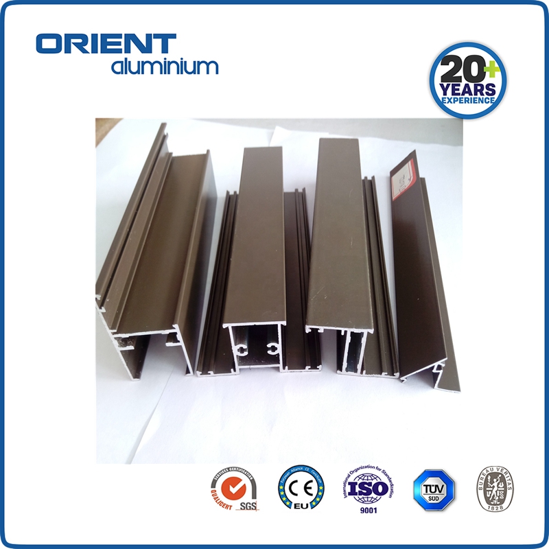 Sri Lanka window and door sections with anodized bronze color