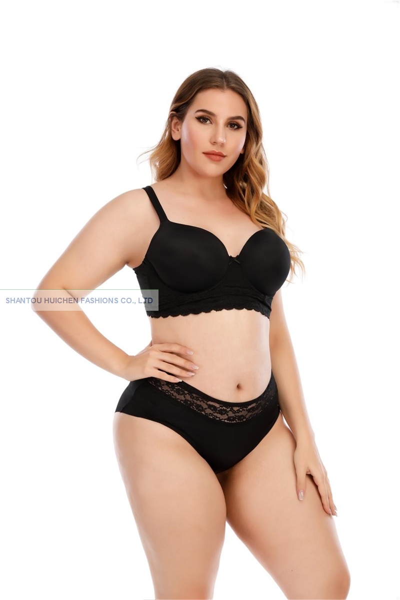 Ladies fasion plus size bra and panty set-1pc MOQ
