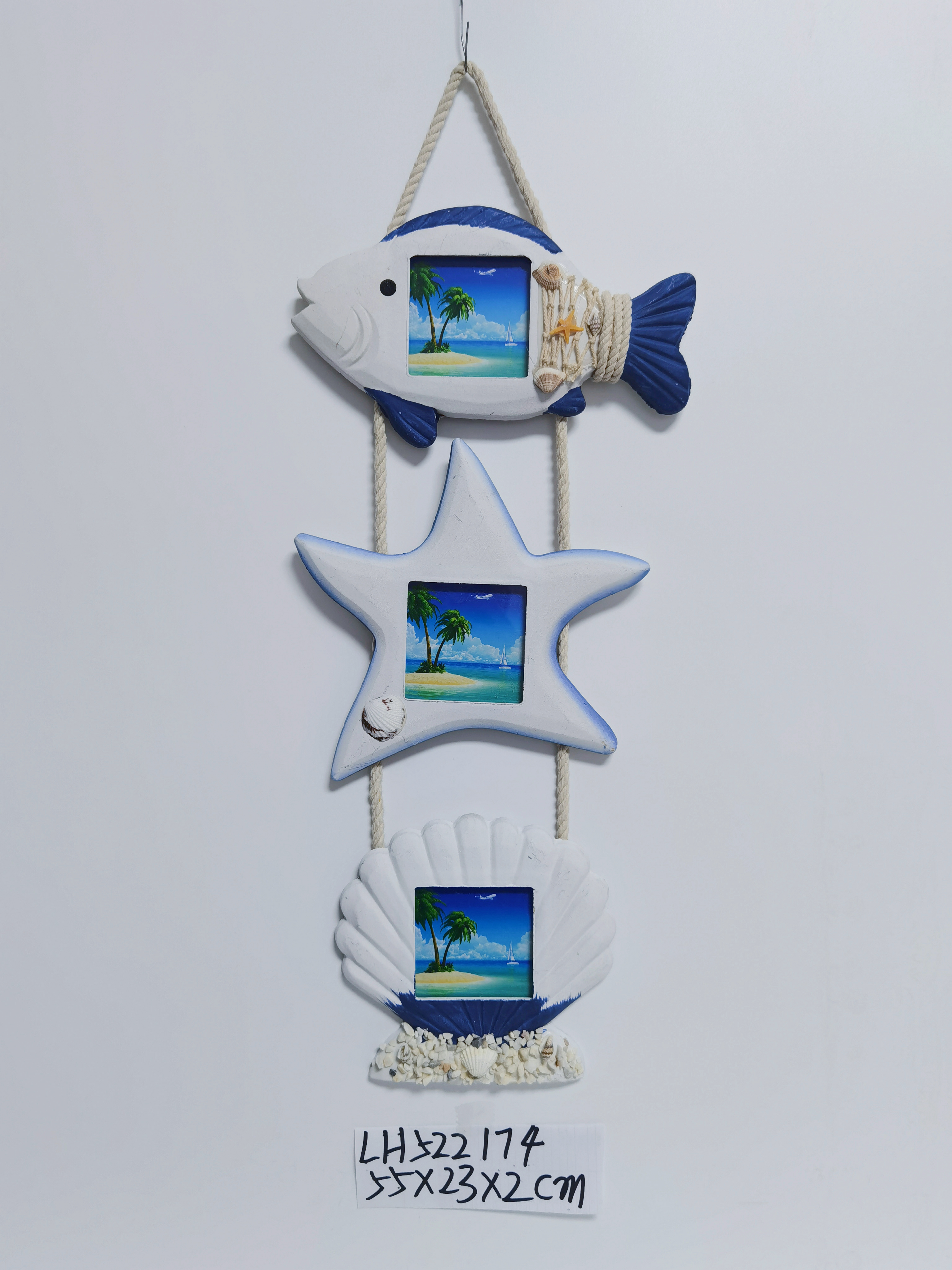 MDF wooden ocean wind wall hanging photo frame