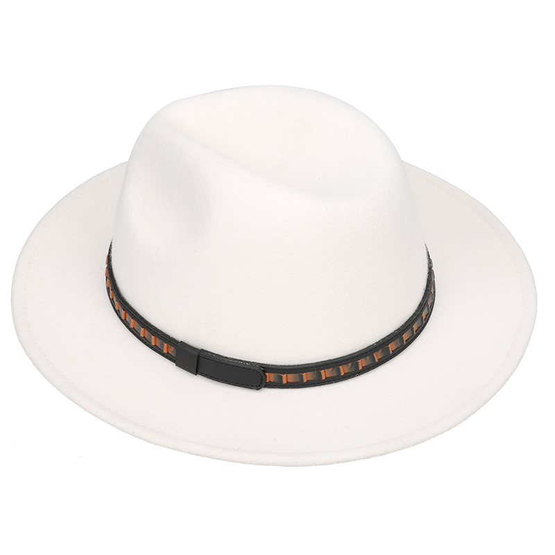 Ivory Wool Felt Fedora Hat