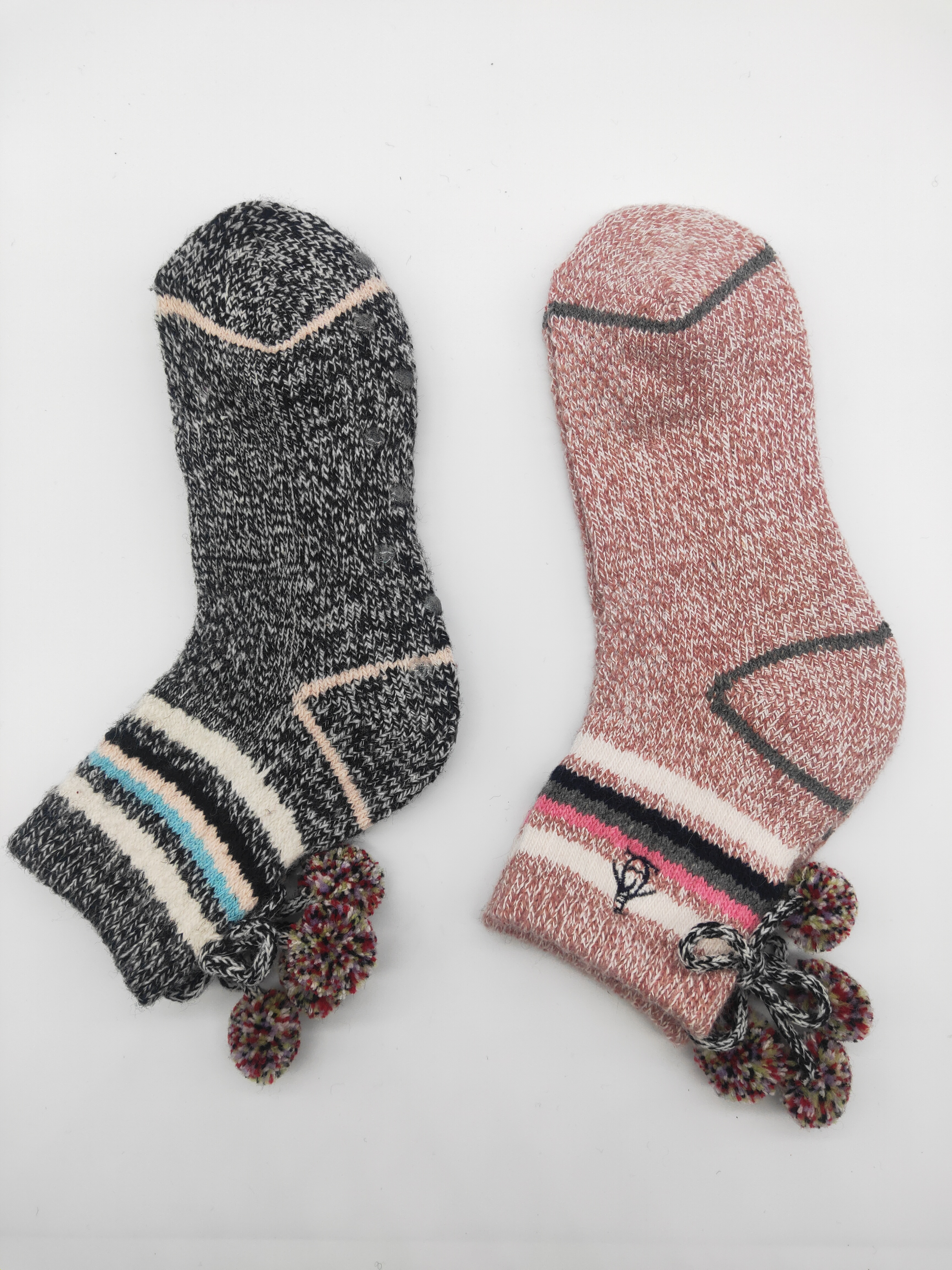 Ladies Dress Socks Pom Pom