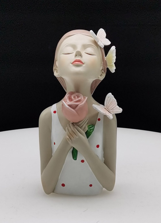 butterfly girl with rose