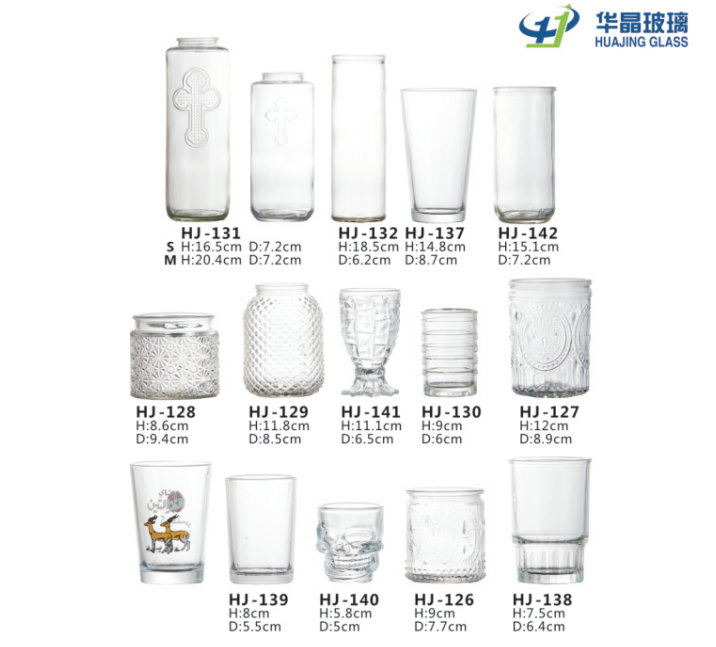 450ml 500ml 600ml customzied large size empty clear candle jar glass bottle cylindrical glass bottle