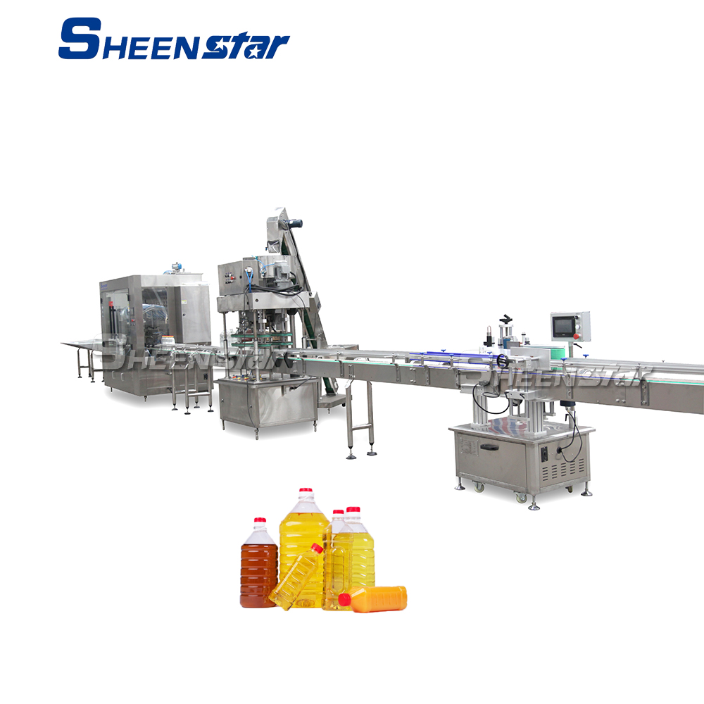 Edible olive oil filling and capping production line