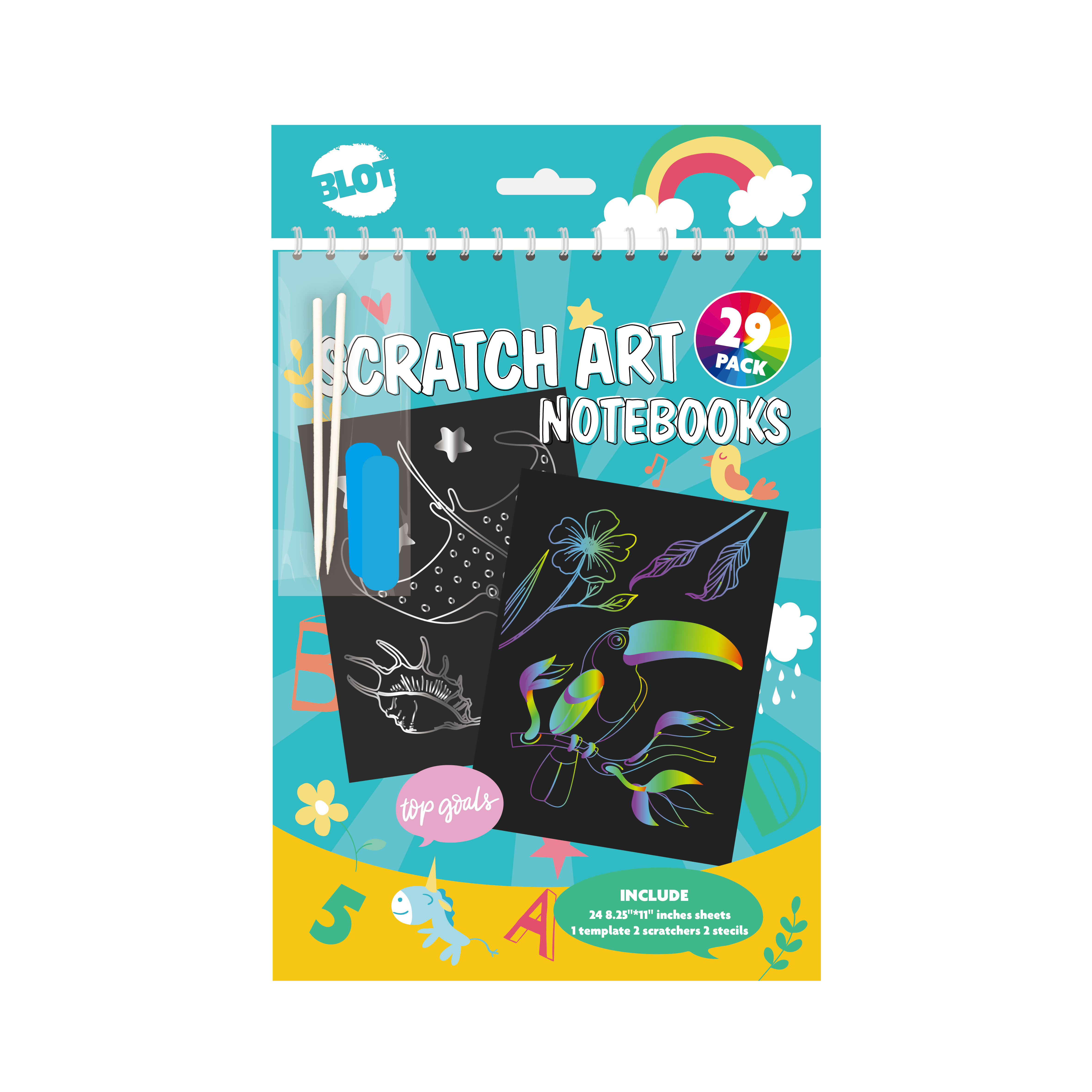 Rainbow Scratch Art Notebooks