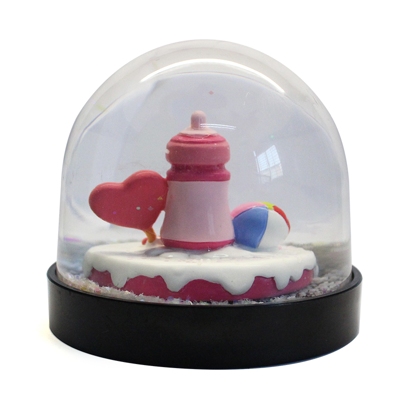 Baby bottle toy series snow globe