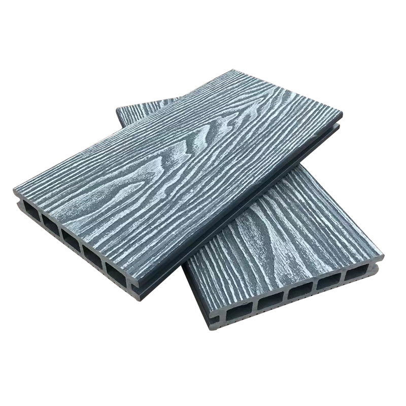 3D online embossed wood plastic composite (WPC) decking 25x150mm