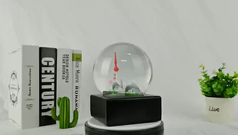 Miniature city model crystal ball