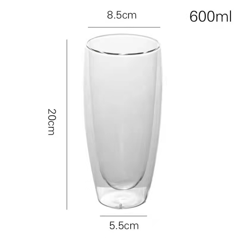 Borosilicate glass double wall coffee glass water glass juice glass