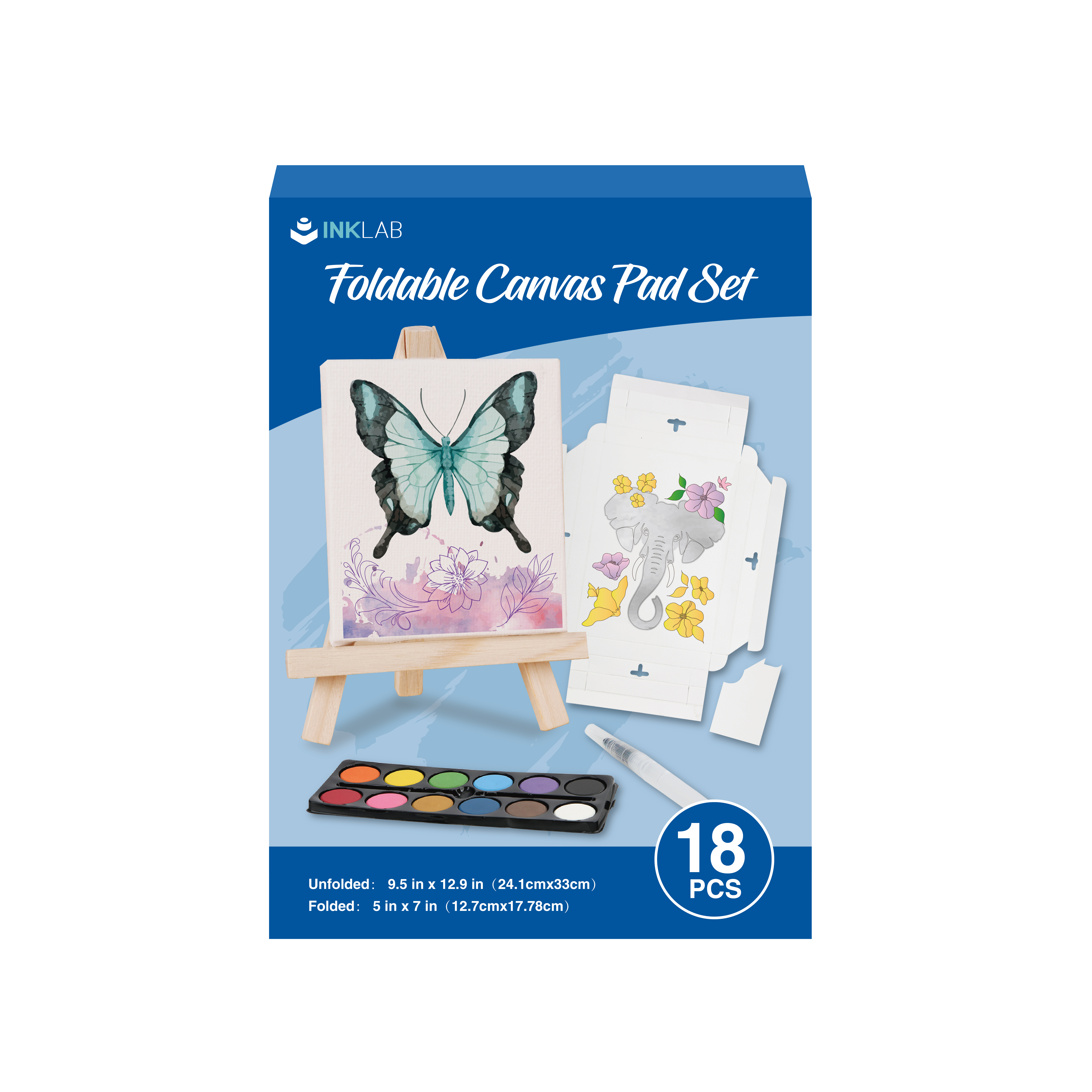 Foldable canvas pad set