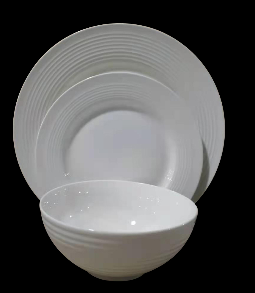 Embossed new bone china