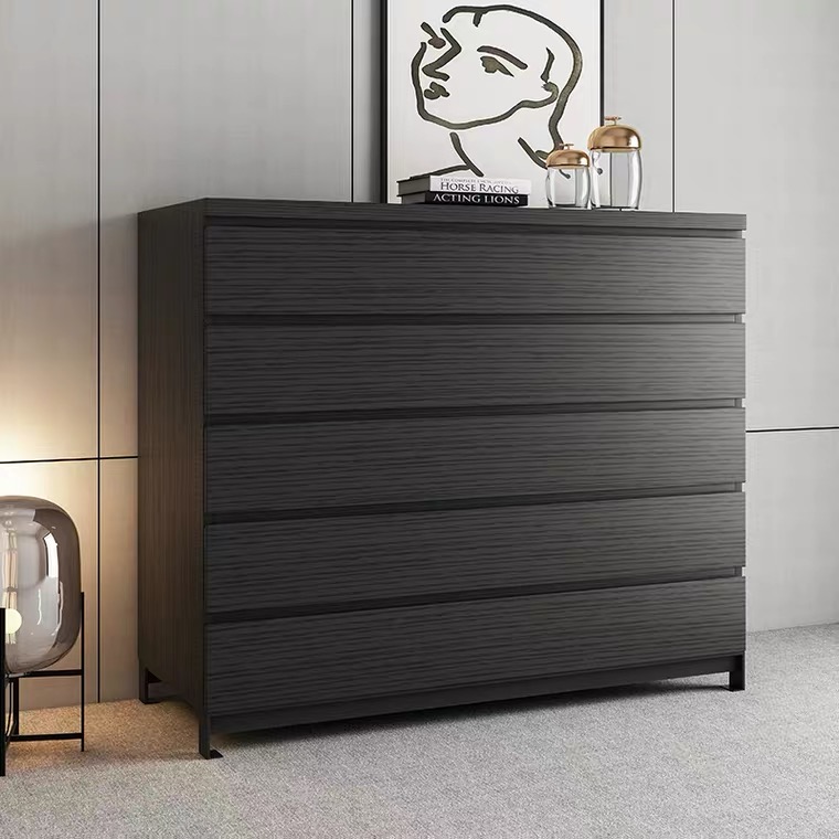 New Design Metal Wood Melamine Laminate Living Room Furniture Wooden Cabinet Chest Of Drawers
