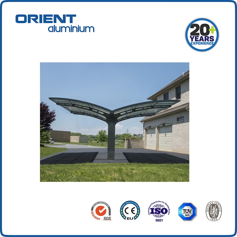 ORIENT ALUMINIUM Europe Outdoor Anti-UV Family Use Aluminium Carport Factory Direcct Sale