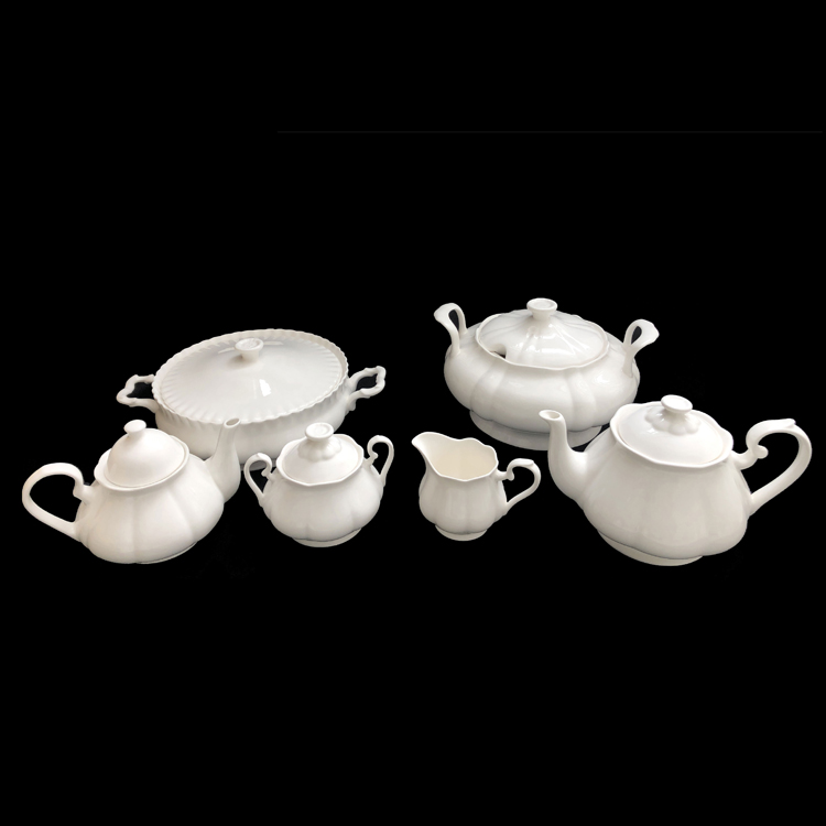Elegant European-style simple ceramic milk jug sugar bowl product pot