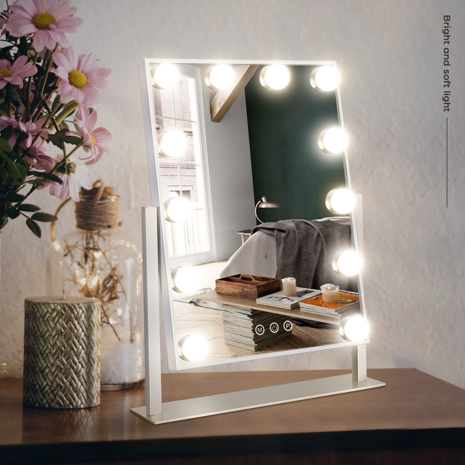 Hot Selling Amazon 12pcs Light Bulbs LED Hollywood Mirror