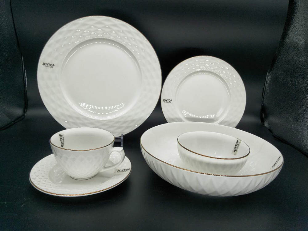 Embossed new bone china