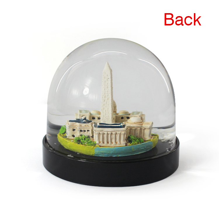 Castle building snow globe