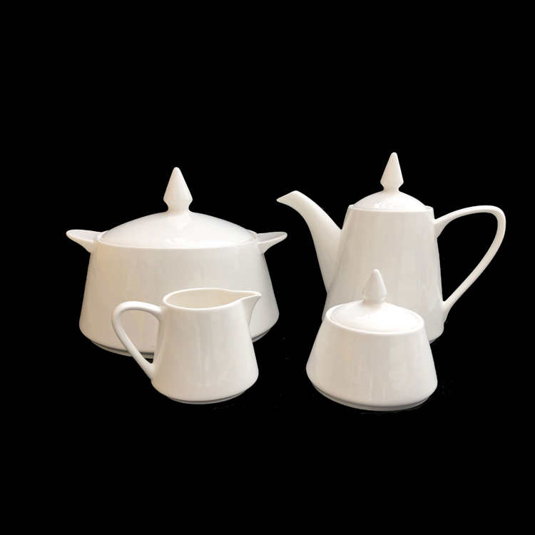 Pyramid shape ceramic afternoon tea coffee cup and saucer household tea set water ware flower tea cup coffee set