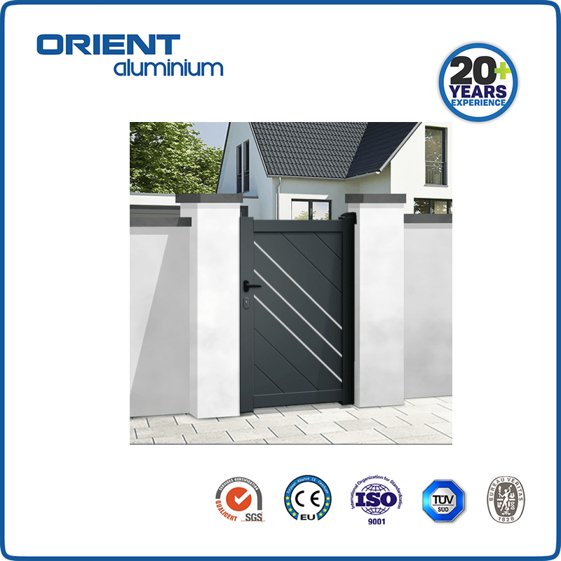 ORIENT Aluminium Alloy Gate 6063 T5 Hot Sale Yard Side Use Customized Small For Fance Market