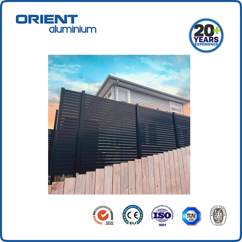 Orient Garden Aluminum Balcony Privacy Fence Profile Aluminium Horizontal Slat Fence