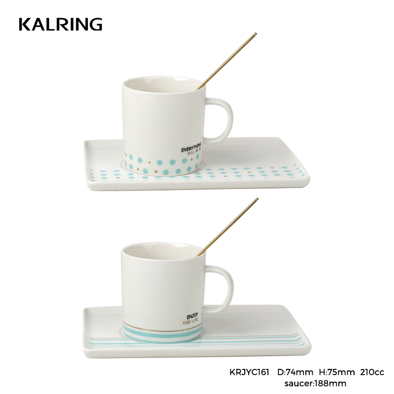 Ceramic mug with Tiffany design for daily use