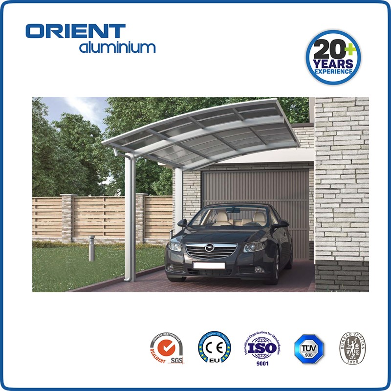 ORIENT ALUMINIUM Factory Direct Price R Shape Single Aluminium Carport