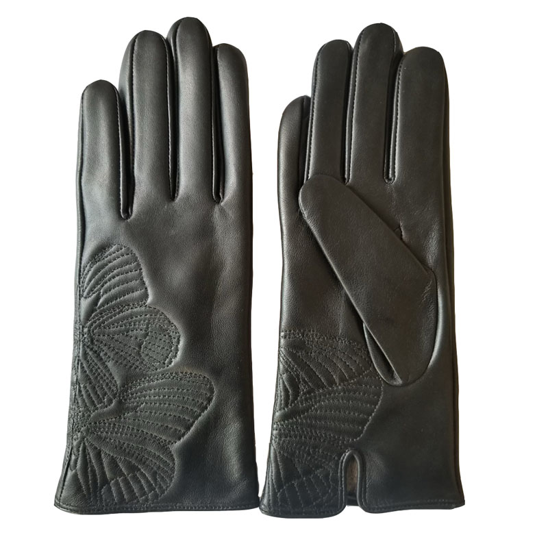 women's classical fashion sheepskin leather gloves