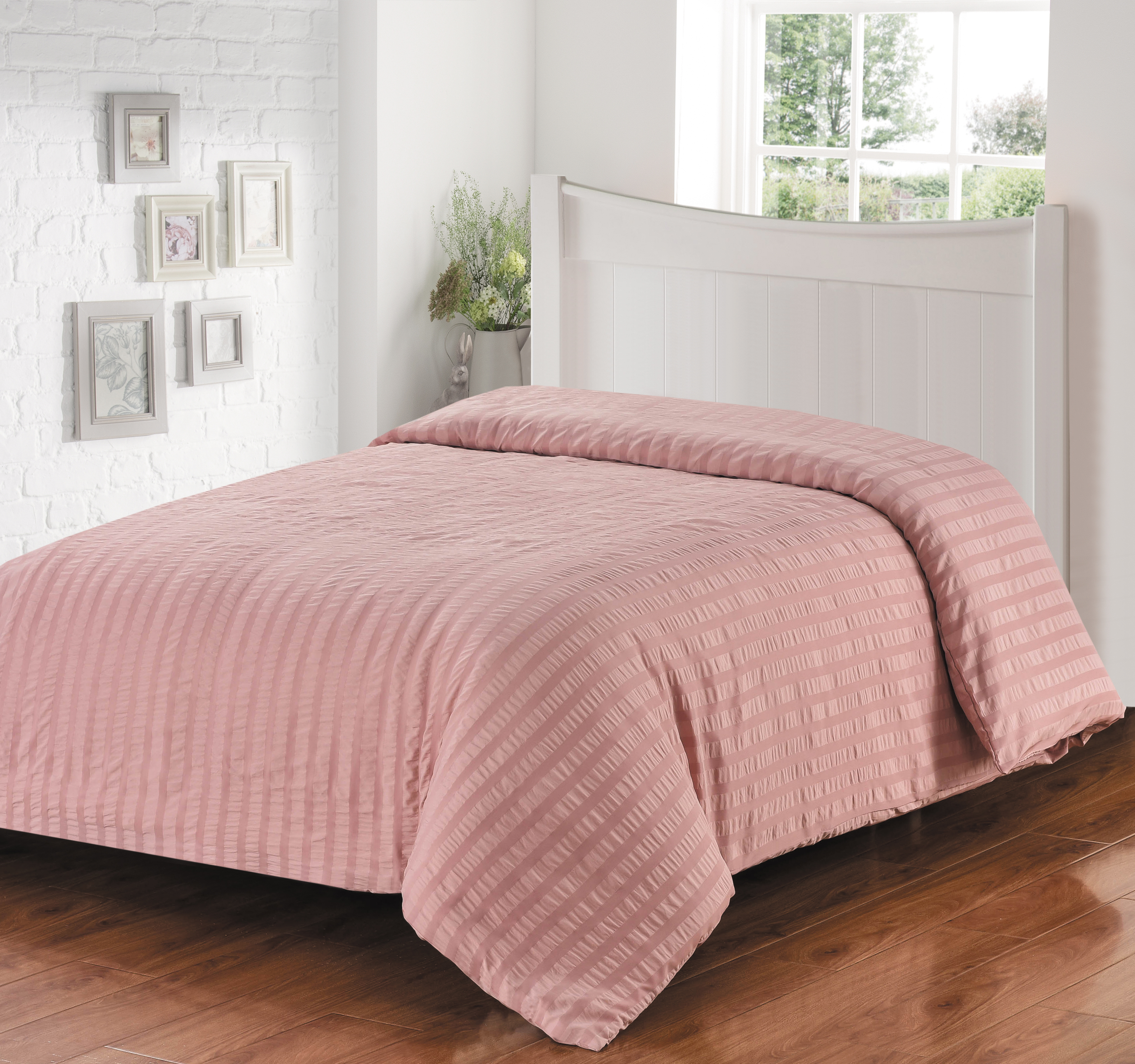 Hot Sale All Season 100% Cotton Seer Sucker Duvet Cover Bedding Set