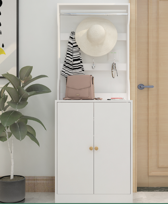 Shoe cabinet simple double door with hanger shoe cabinet
