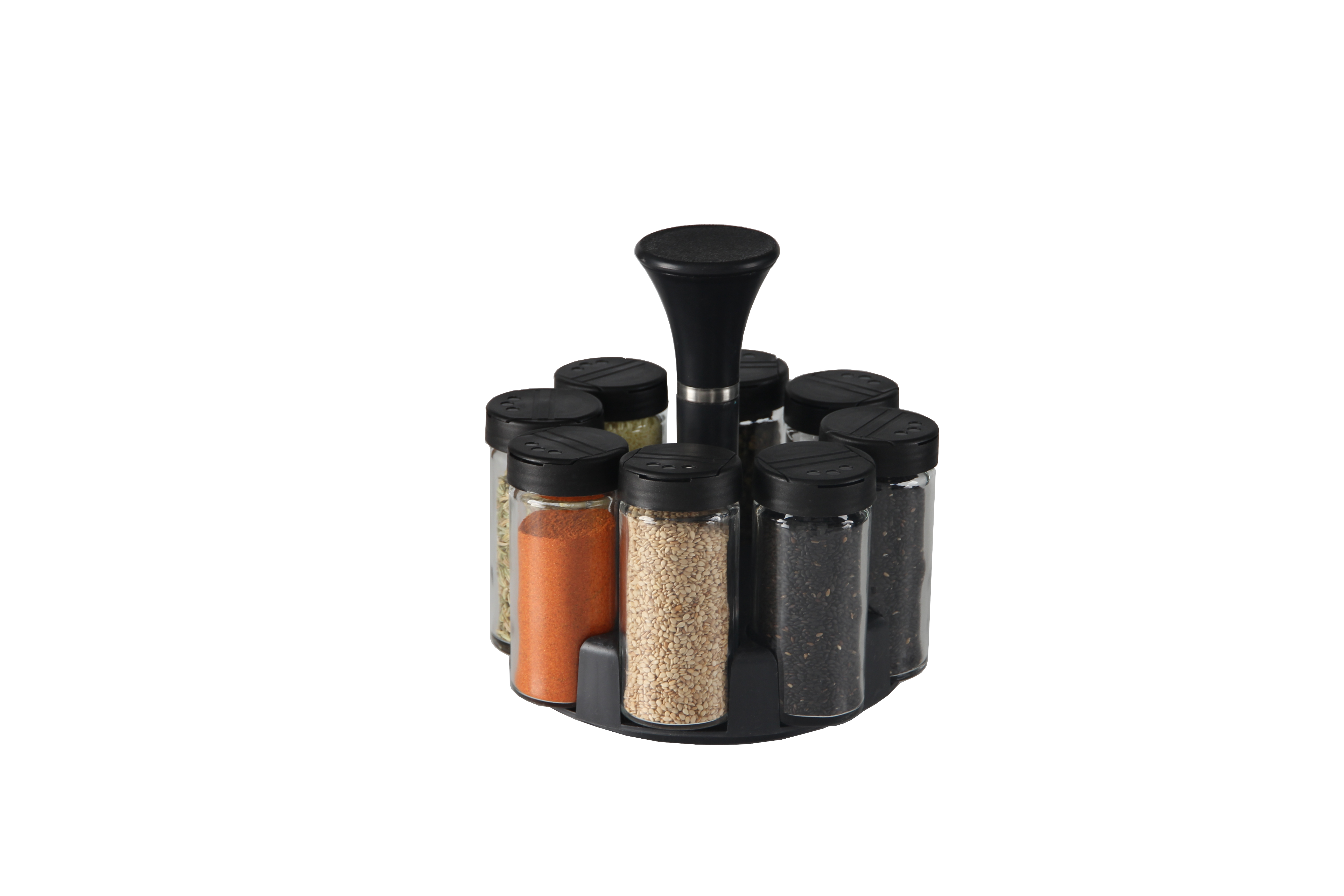!8PCS 16PCS spice jar set with ss pole and plastic rack