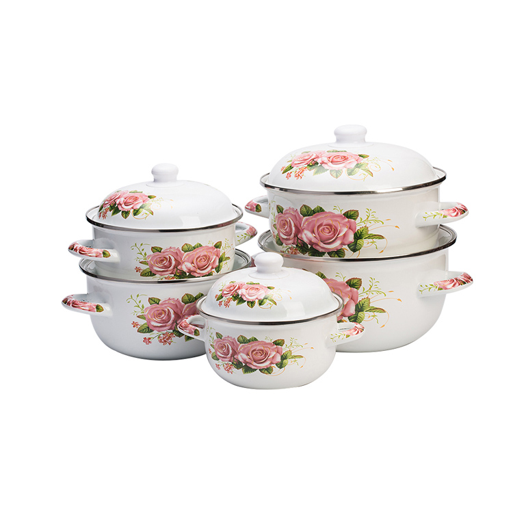 16-24Cm Pot Turkish Cast-Iron Cookware Kitchen Cooking Pot Enamel Casserole Set Cookingware Set
