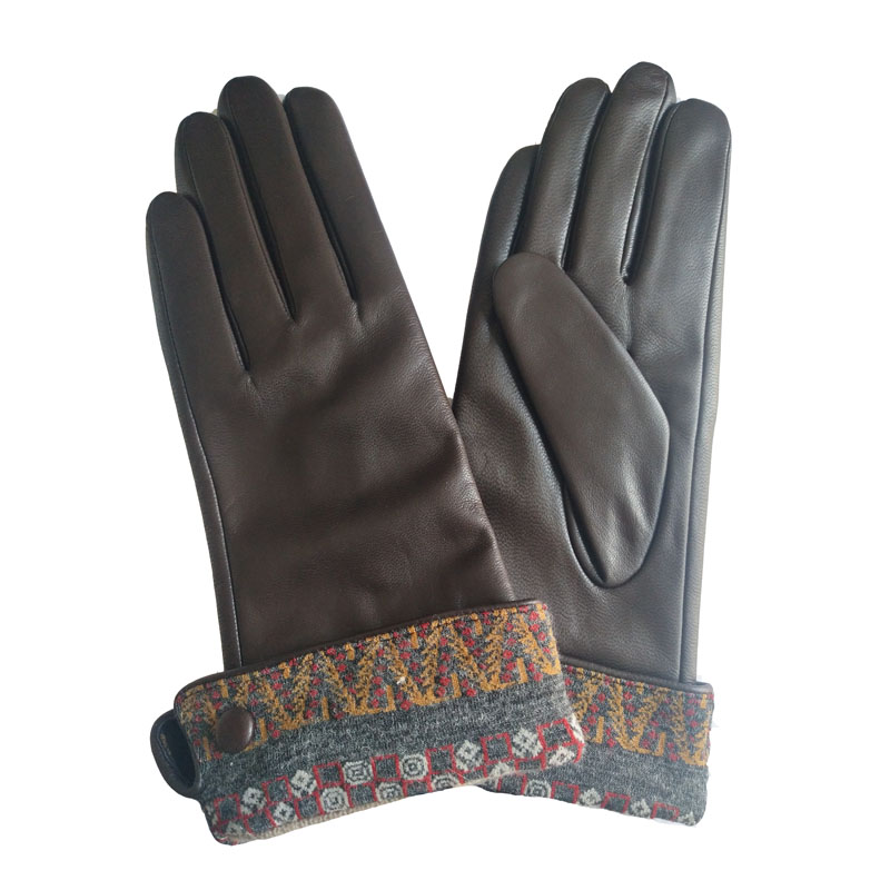 Women's classical fashion sheepskin leather gloves