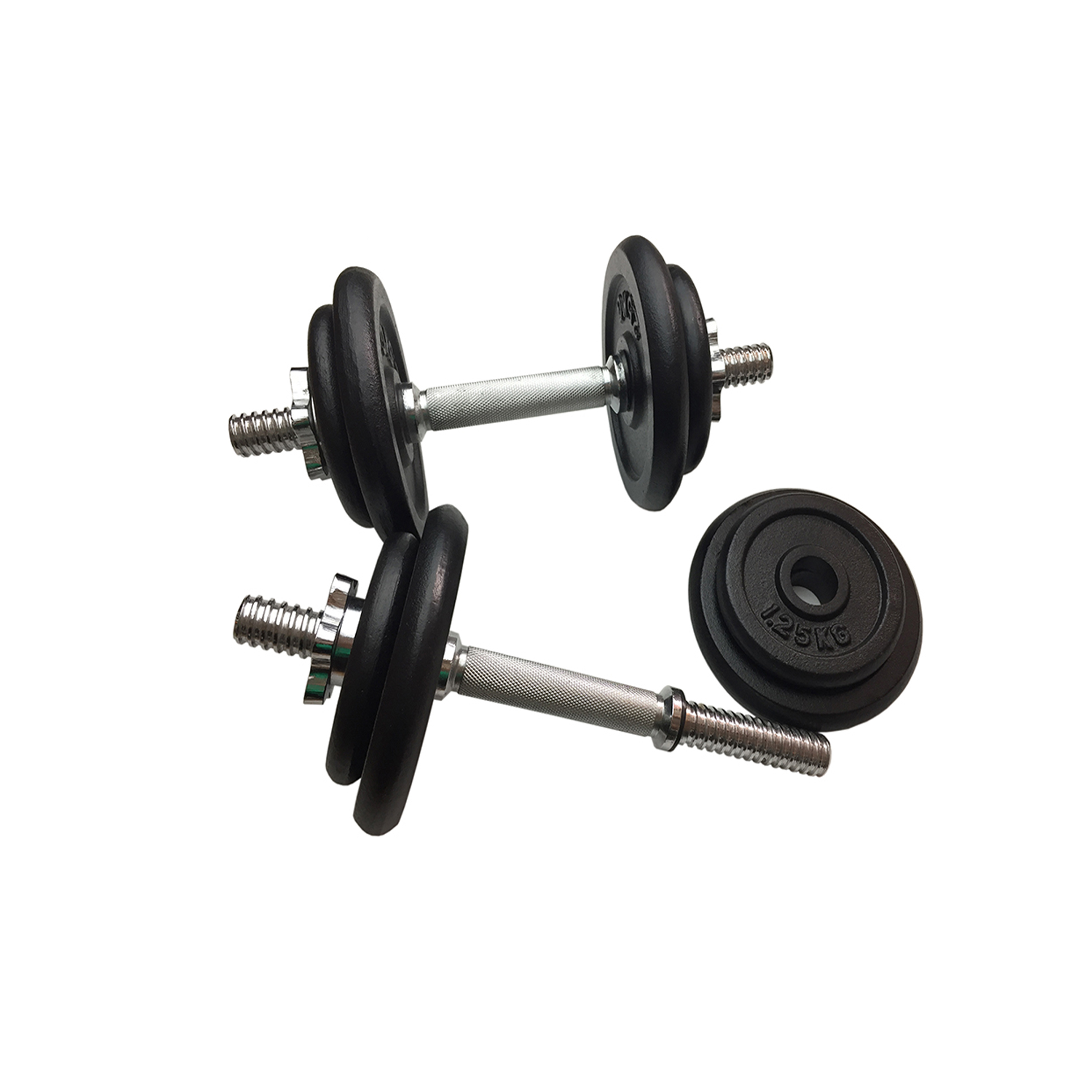 15kg Black Paint Dumbbell Set