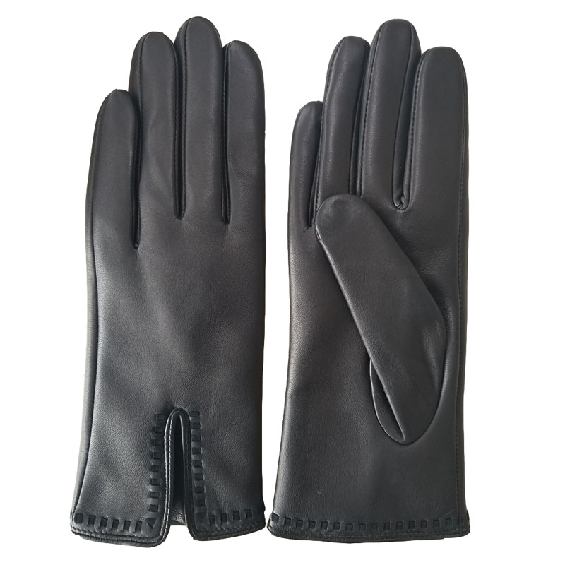 women's classical fashion sheepskin leather gloves