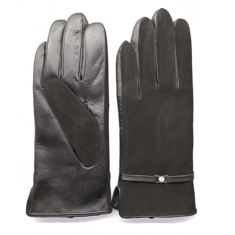 Women's classical fashion sheepskin leather gloves