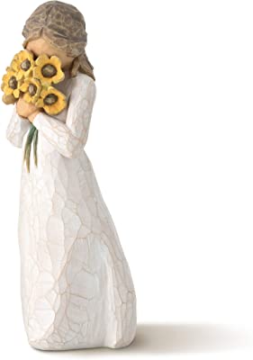 Willow Tree Warm Embrace Hand Painted Figures With Sunflower
