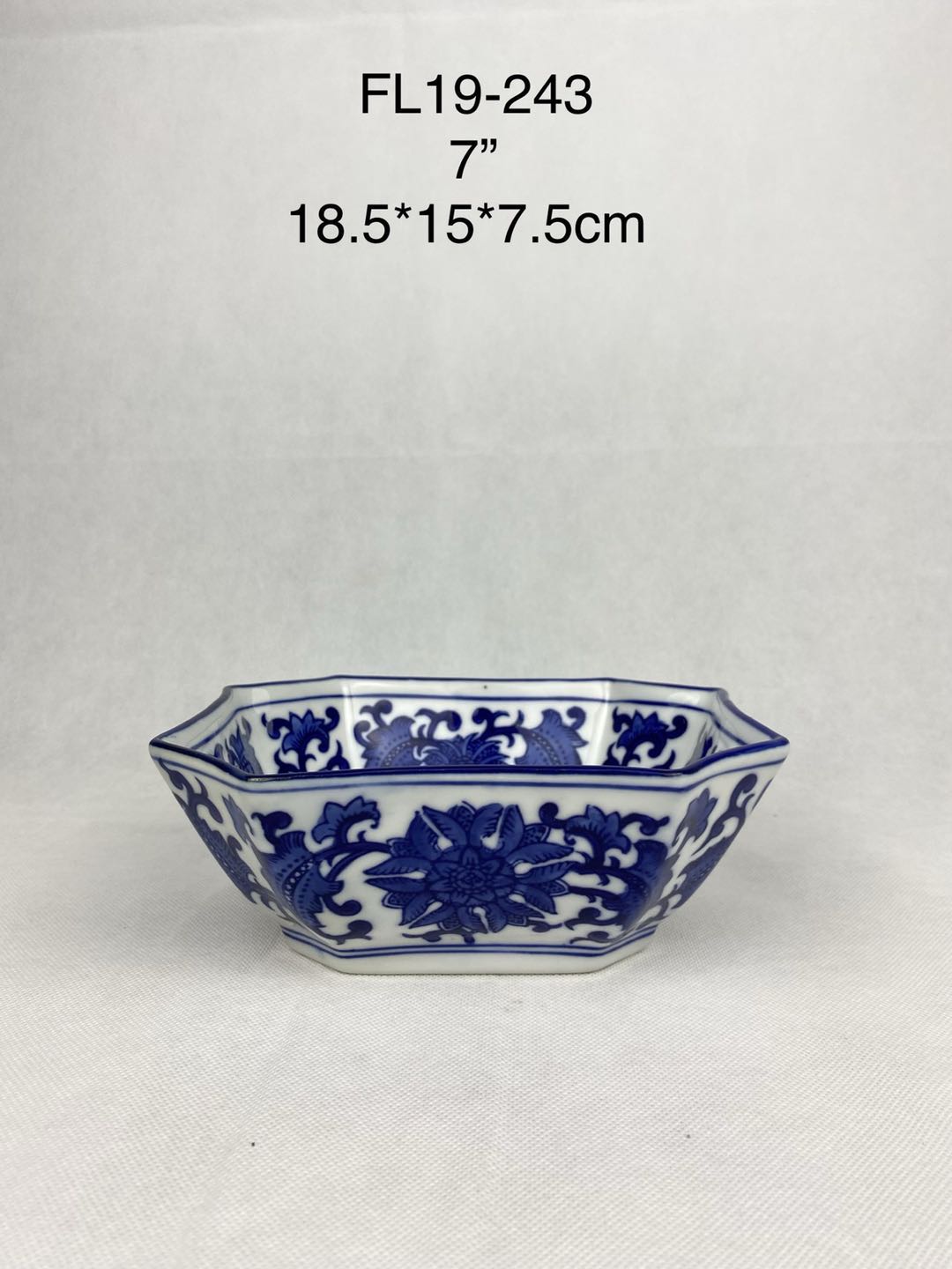 Blue and white ceramic bowl